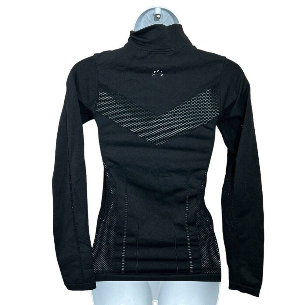 Varley Poinsettia Full Zip Jacket Sz XXS/XS Fitted Black Perforated Mesh - Picture 10 of 15